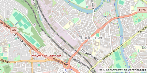 Map of Salford Manchester, Lancashire