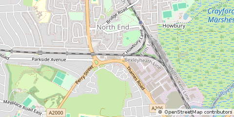 Map of Crayford, Kent