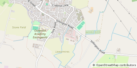 Map of Easingwold, North Yorkshire