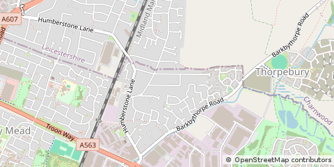 Map of Leicester, Leicestershire