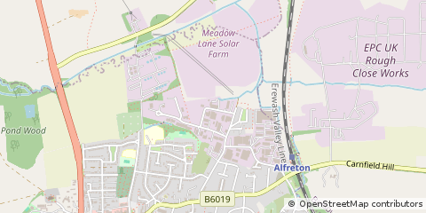 Map of Alfreton, Derbyshire