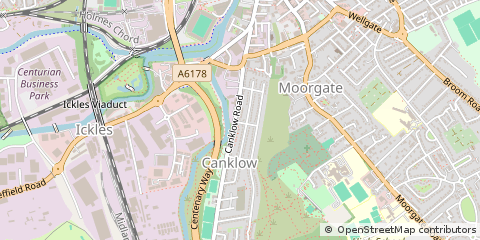 Map of Rotherham