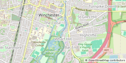 Map of Winchester, Hampshire