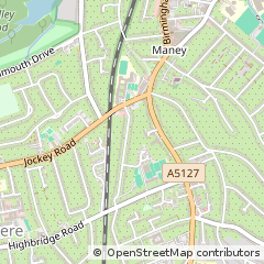 Map of Sutton Coldfield, West Midlands