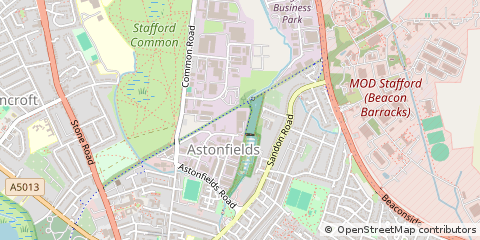 Map of Stafford, Staffordshire