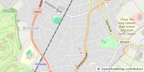 Map of Southport, Merseyside