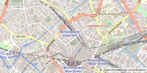 Map of Birmingham, West Midlands