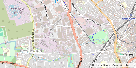 Map of Croydon, Surrey
