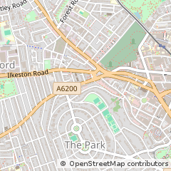 Map of Nottingham, Nottinghamshire