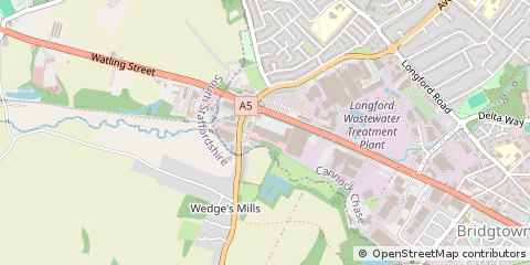 Map of Cannock, Staffordshire