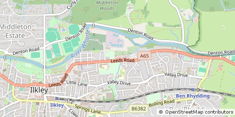 Map of Ilkley, West Yorkshire
