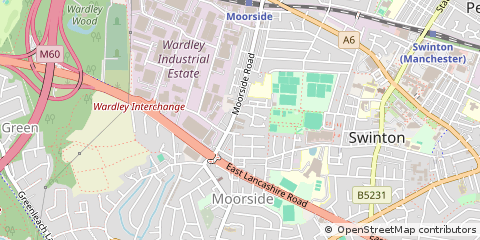 Map of Swinton, Manchester