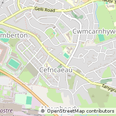 Map of Llanelli, Dyfed