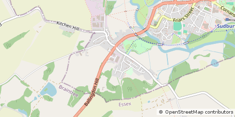 Map of Sudbury, Suffolk