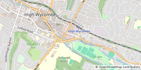 Map of High Wycombe, Buckinghamshire
