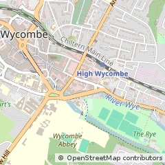 Map of High Wycombe, Buckinghamshire
