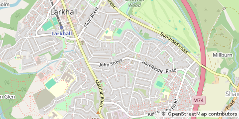 Map of Larkhall, Lanarkshire