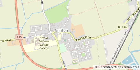 Map of Peterborough, Suffolk