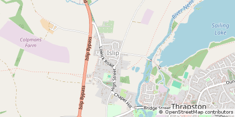 Map of Islip, Northants