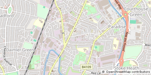 Map of Coventry, West Midlands