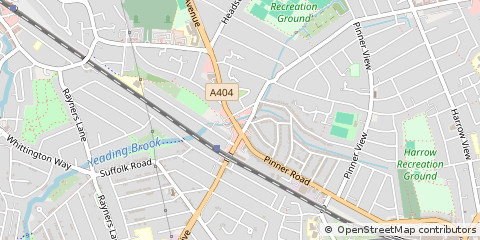 Map of North Harrow