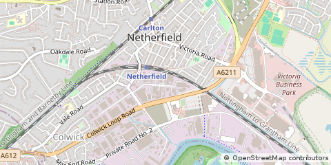 Map of Nottingham, Nottinghamshire