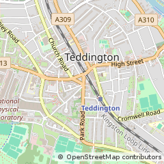 Map of Teddington, Middlesex