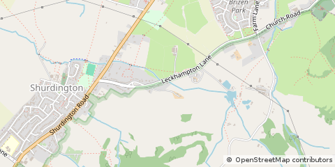 Map of Cheltenham, Gloucestershire