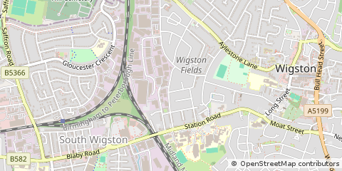 Map of Wigston, Leicester