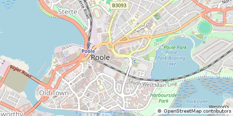 Map of Poole, Dorset
