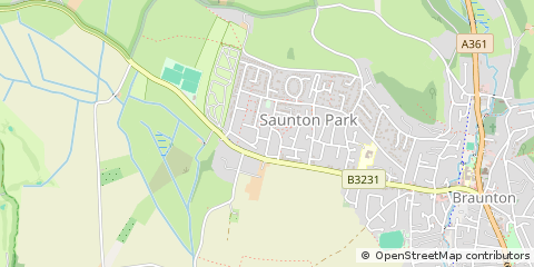 Map of Braunton, Devon