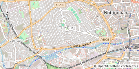 Map of Nottingham, Nottinghamshire