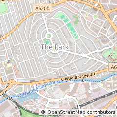 Map of Nottingham, Nottinghamshire
