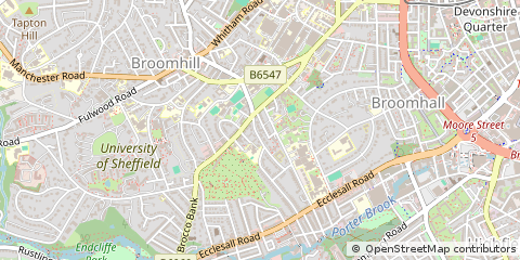 Map of Sheffield