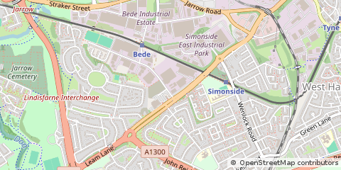 Map of South Shields, Tyne and Wear