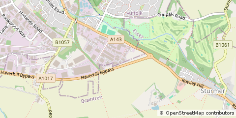 Map of Haverhill, Suffolk