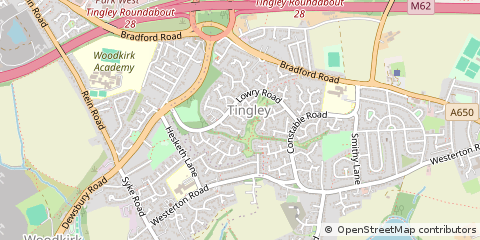 Map of Tingley, Wakefield