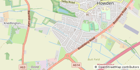 Map of Howden, East Yorkshire