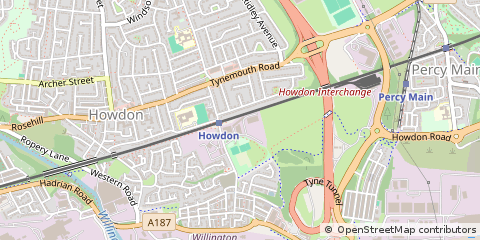 Map of Wallsend, Tyne & Wear