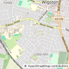 Map of Wigston, Leicestershire