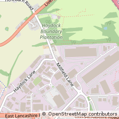 Map of Haydock, Merseyside
