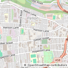 Map of Halifax, West Yorkshire