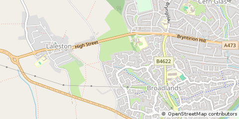 Map of Bridgend