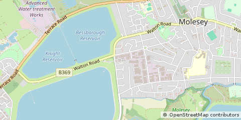 Map of West Molesey, Surrey