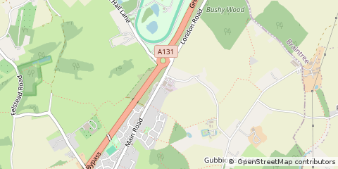 Map of Chelmsford, Essex