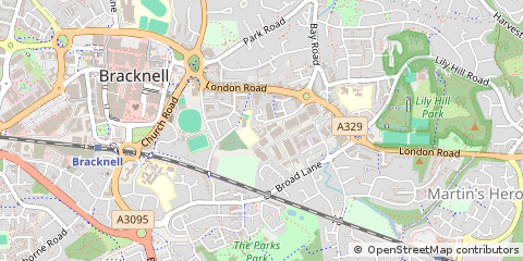Map of Bracknell, Berkshire
