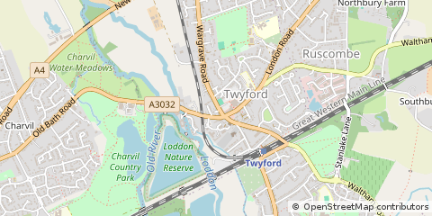 Map of Twyford, Berkshire