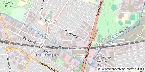 Map of Hayes, Middlesex