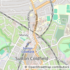 Map of Sutton Coldfield, West Midlands
