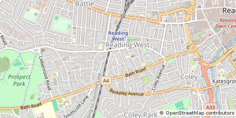 Map of Reading, Berks